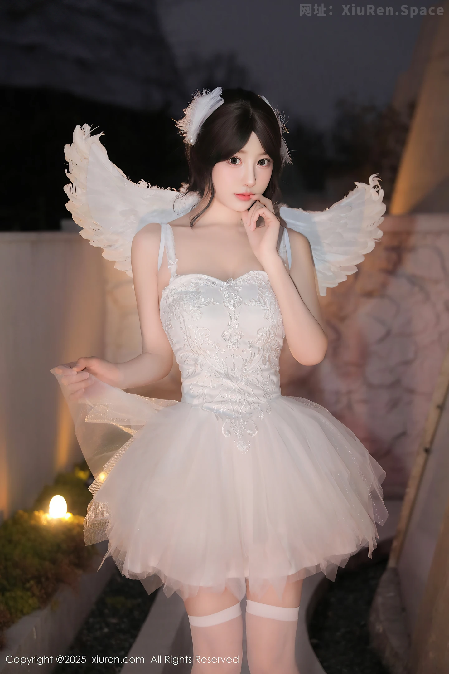 图片[6]-[XiuRen秀人网] VOL.9742 模特桃妖夭天使装扮露性感白色内衣配白丝袜秀曼妙身材诱惑写真82P-秀人网官方网站